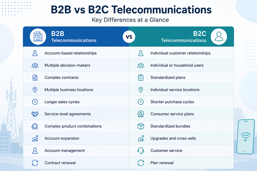 Salesforce for B2B vs. B2C Telecommunications